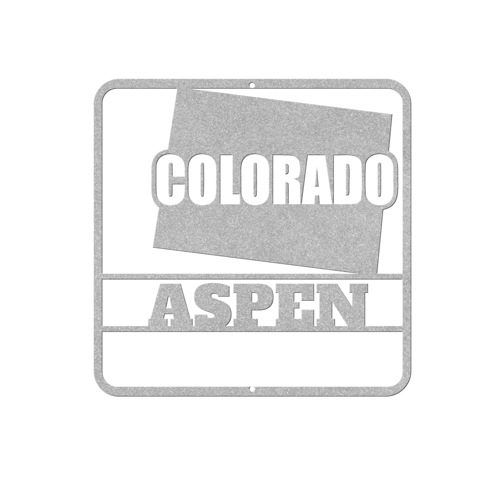 Custom Colorado Metal Wall Art - Red Powder Coated Steel