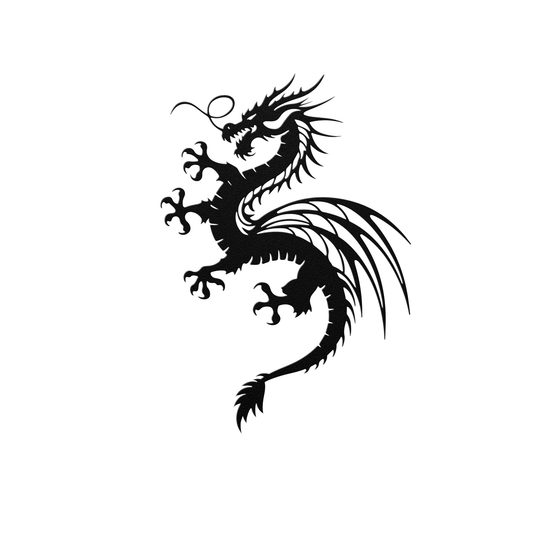 Elegant Metal Dragon Wall Art Decor