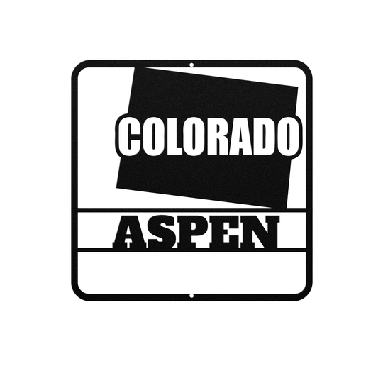 Custom Colorado Metal Wall Art - Red Powder Coated Steel