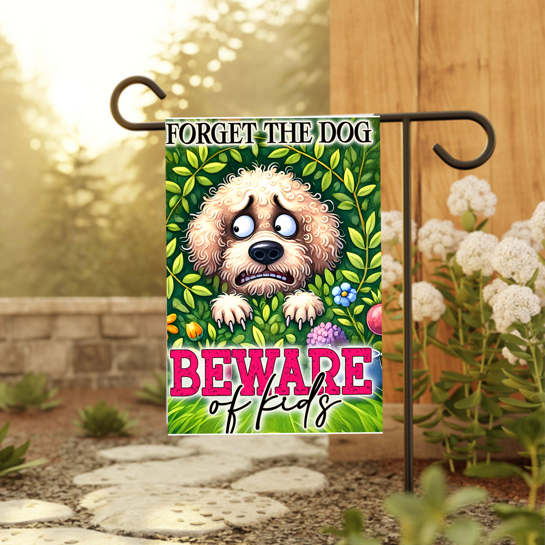 Funny Garden Flag - Beware of Kids,