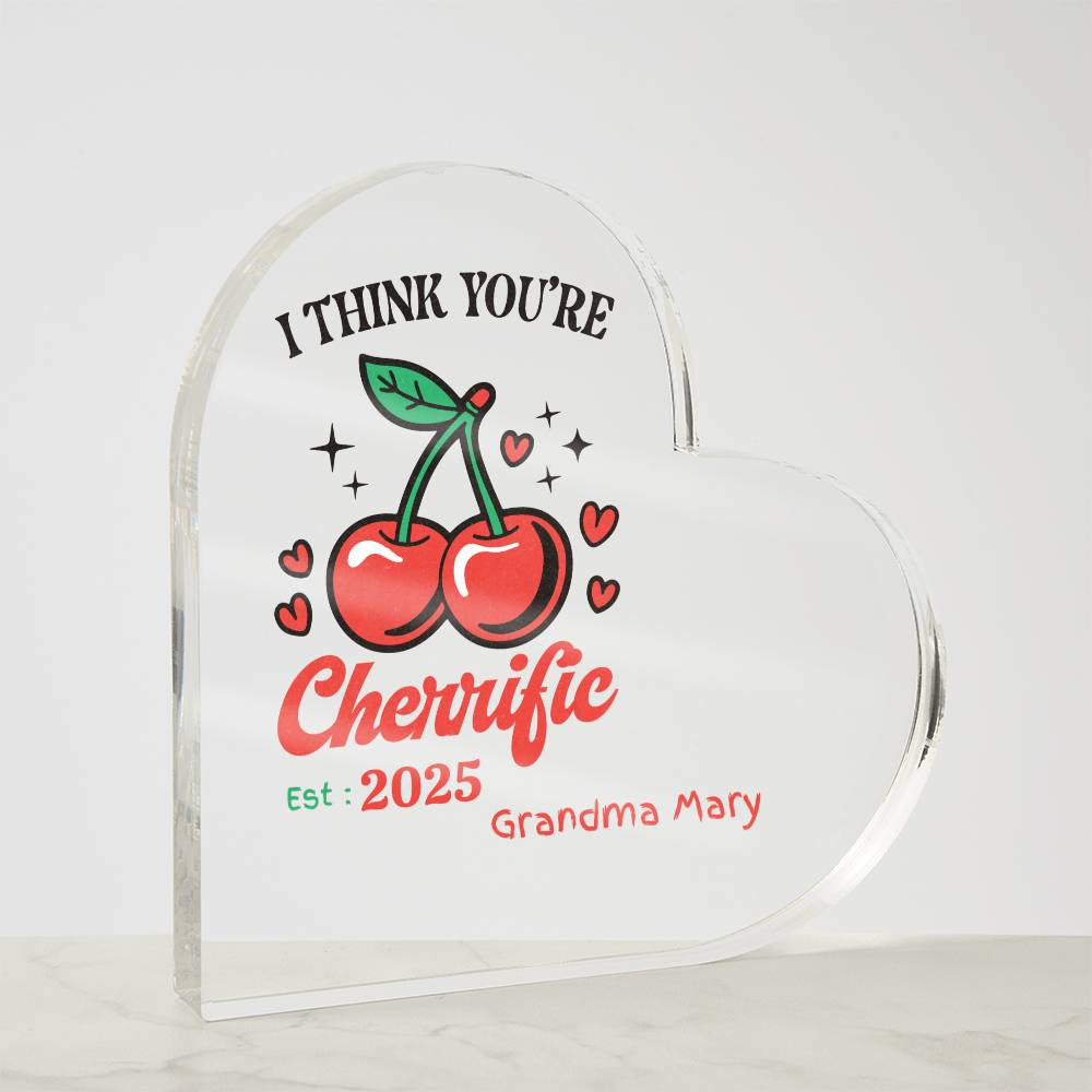 Cherry,valentineAcrylic Heart Plaque personalized plaque