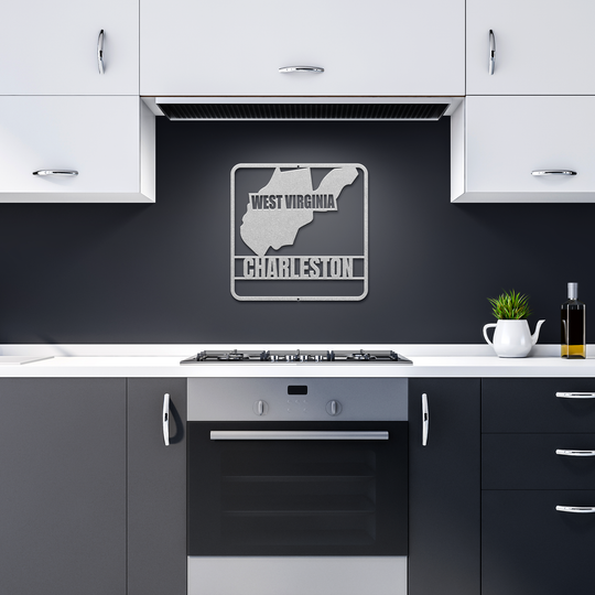 West Virginia Metal State Map Decor – Custom Indoor Outdoor Sign