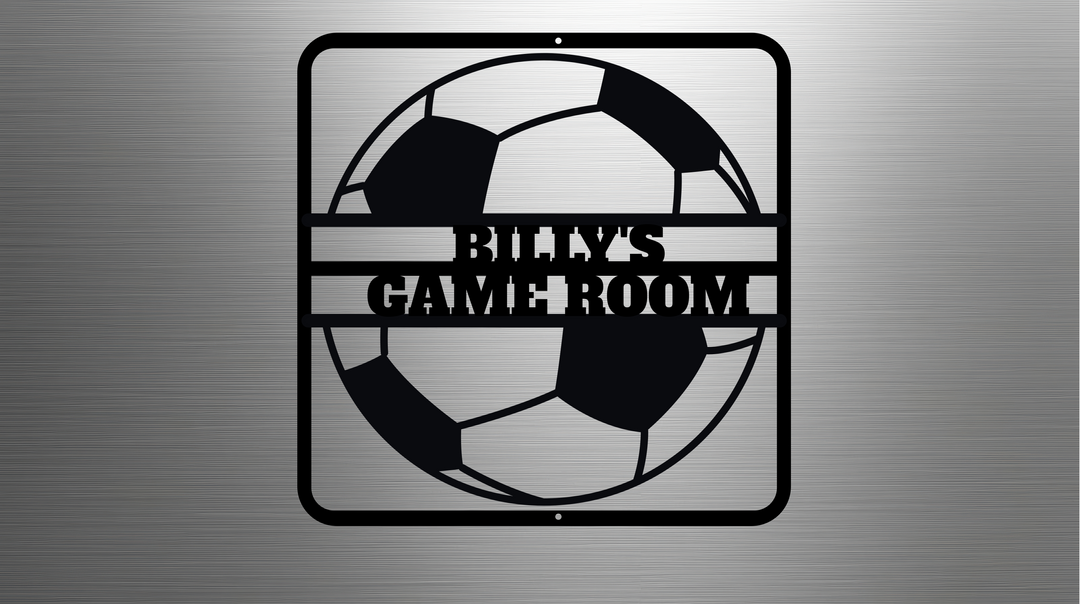 Personalized Soccer Ball Metal Wall Art – Indoor & Outdoor Decor