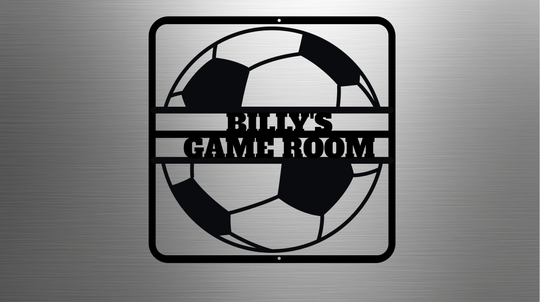 Personalized Soccer Ball Metal Wall Art – Indoor & Outdoor Decor