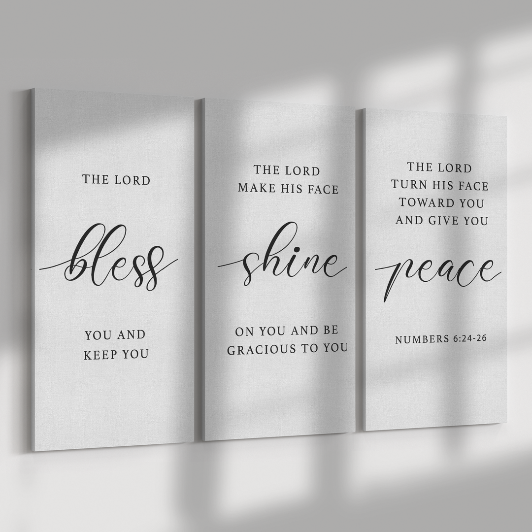 Inspirational 3 Piece Canvas Art Set – Faith and Positivity