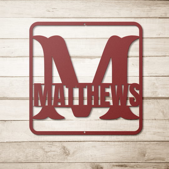 Custom Monogram Personalized M Family Name Sign, Modern Home Decor, Indoor & Outdoor Decor, Elegant Steel Wall Accent, Housewarming Gift - Tailored Wall Expressions