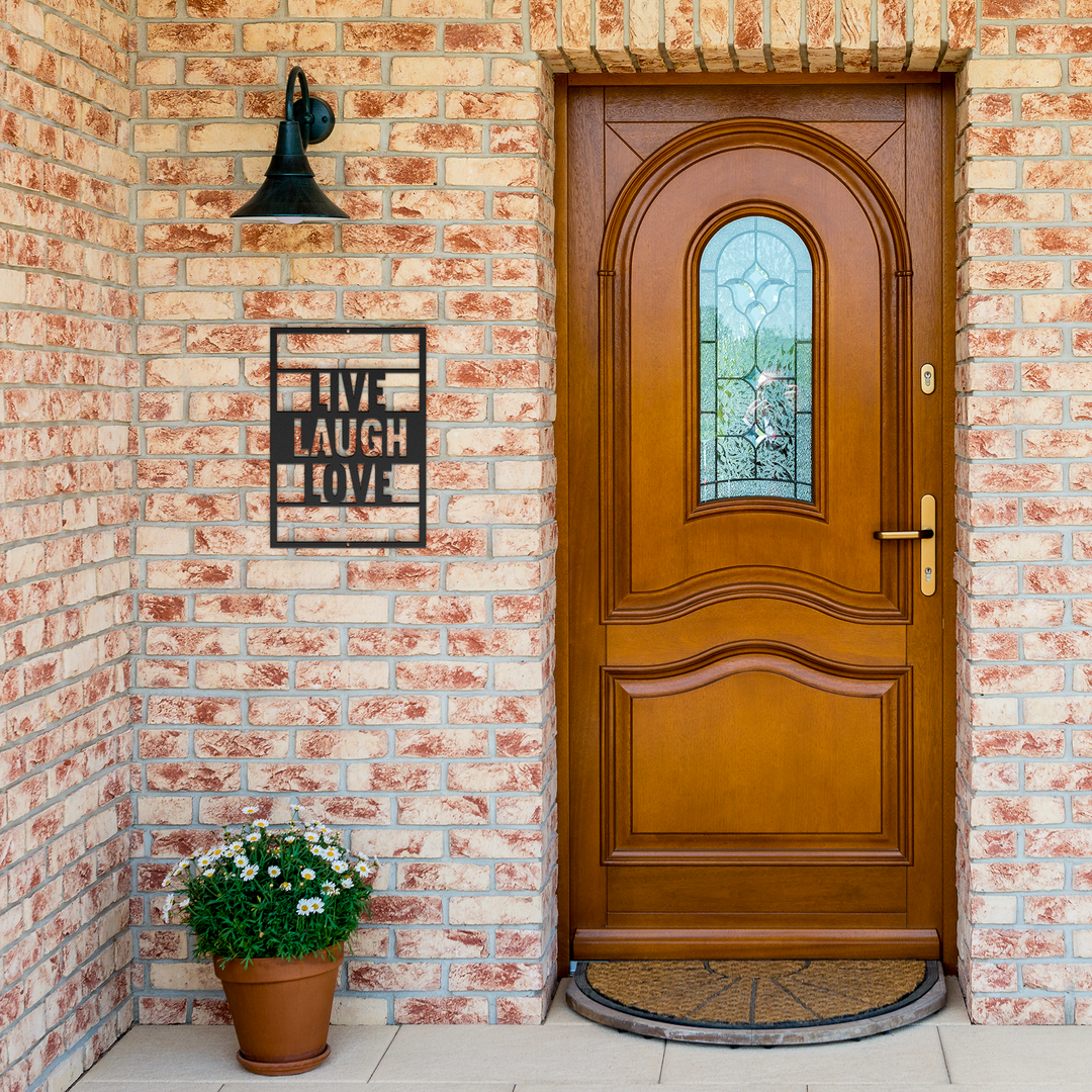 Metal Signs featuring the saying LIVE,LAUGH,LOVE Wall Art AnywherePOD