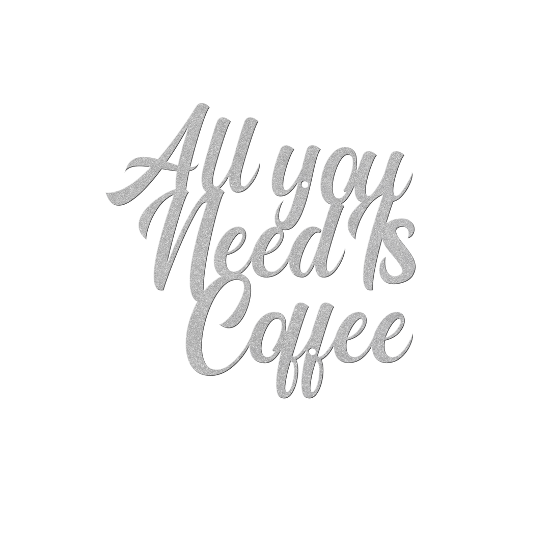 Metal Signs featuring a coffee saying all you need is coffee Wall Art AnywherePOD