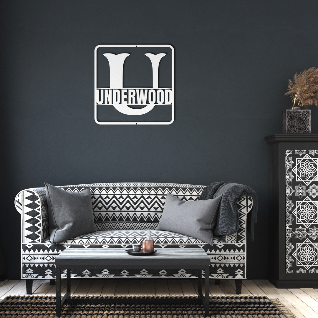 split monogram U PERSONALIZED