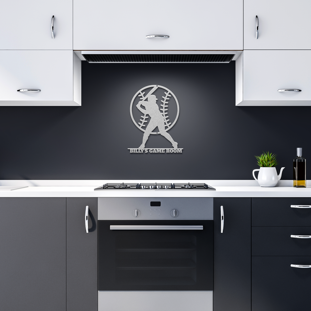 Baseball Metal Wall Art - Personalized Home Decor