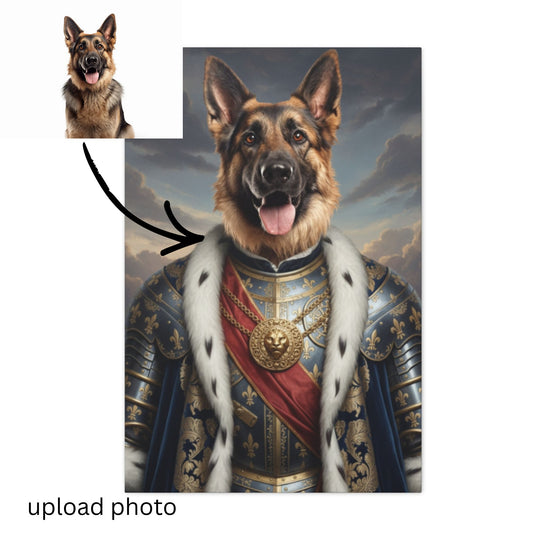 Regal Dog Canvas Art – Noble Pet Portrait