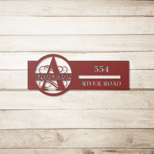 A Personalized Metal Address Sign for Home - Custom Decor