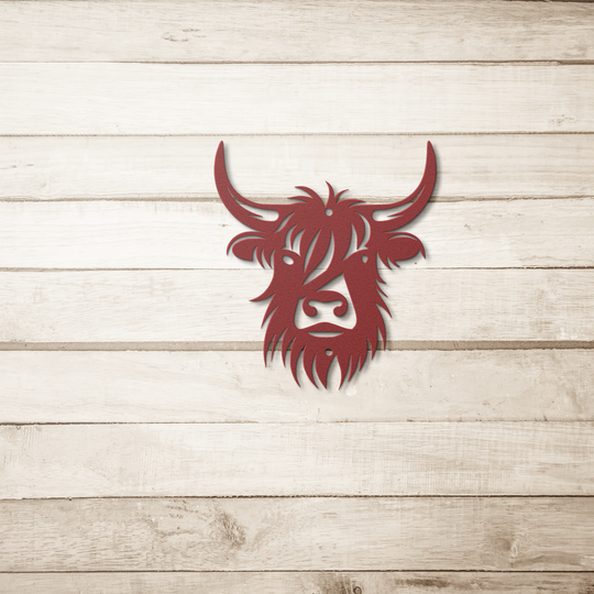 Highland Cow  Farmhouse decorDie-Cut Metal Signs