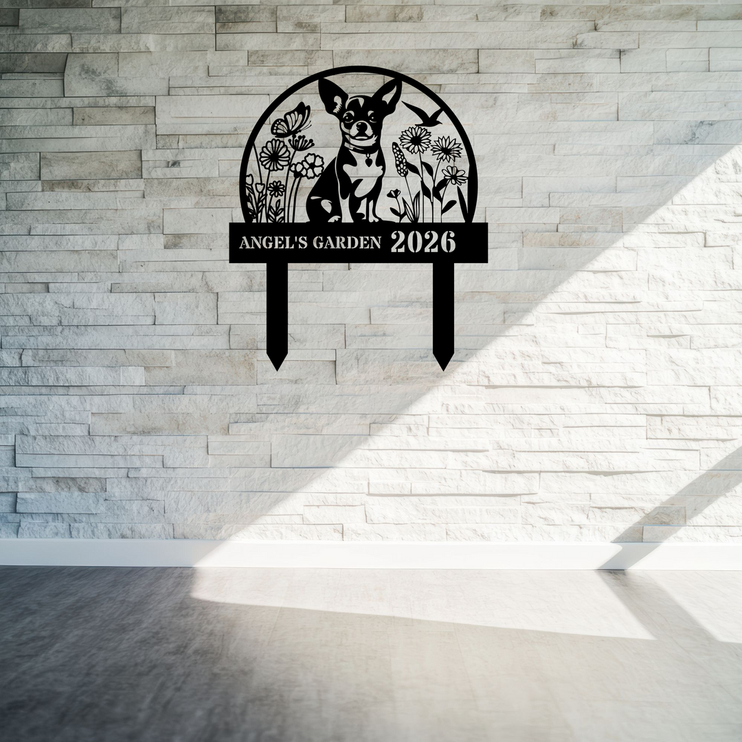 Custom Dog Garden Stake - Personalized Metal Yard Sign