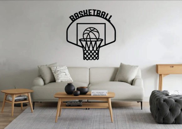 Basketball Metal Wall Art - Custom Sports Decor Gift