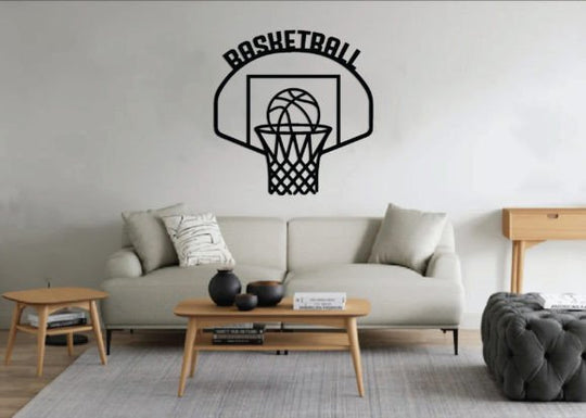 Basketball Metal Wall Art - Custom Sports Decor Gift