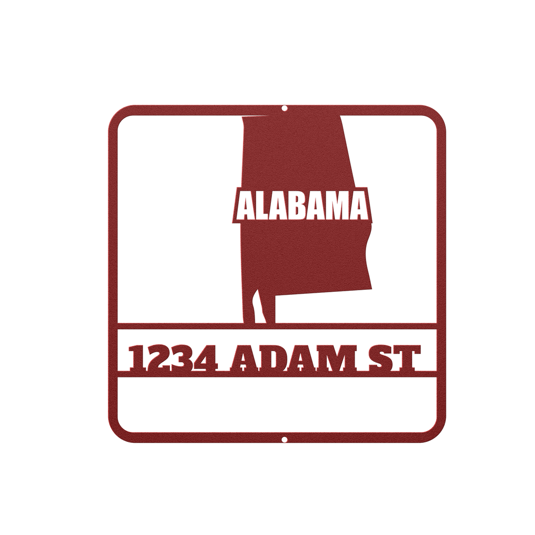 Alabama Customized Metal state map, personalized