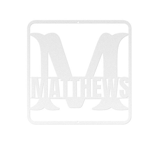 Custom Monogram Personalized M Family Name Sign, Modern Home Decor, Indoor & Outdoor Decor, Elegant Steel Wall Accent, Housewarming Gift - Tailored Wall Expressions