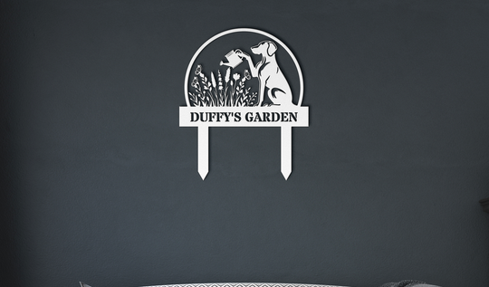 Custom Dog Garden Stake - Personalized Outdoor Decor