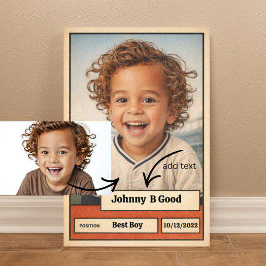 Custom Baseball Card Canvas - Personalized Sports Artwork