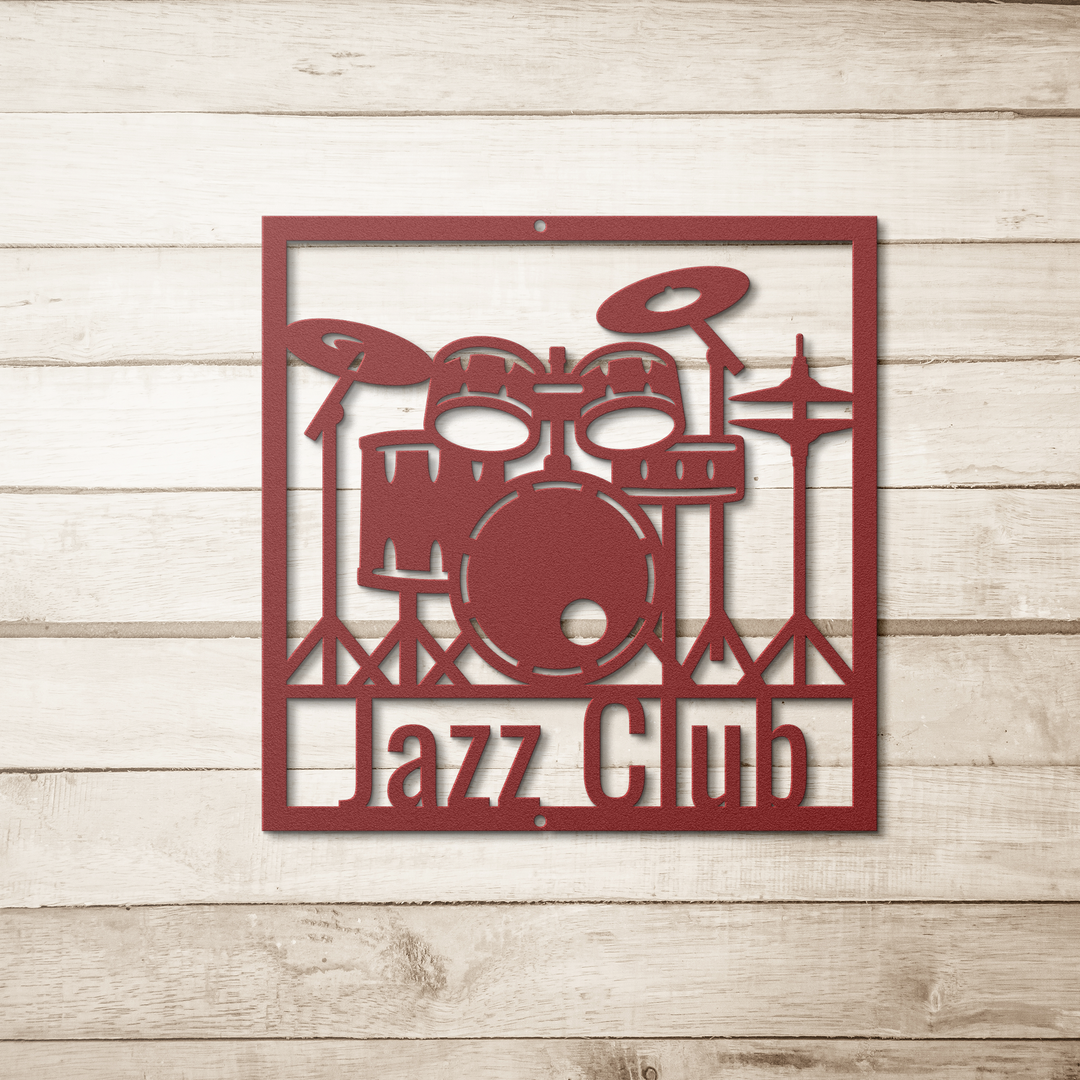 Jazz Club Metal Sign - Music Room Wall Art