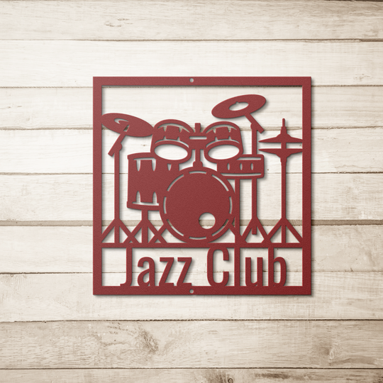 Jazz Club Metal Sign - Music Room Wall Art