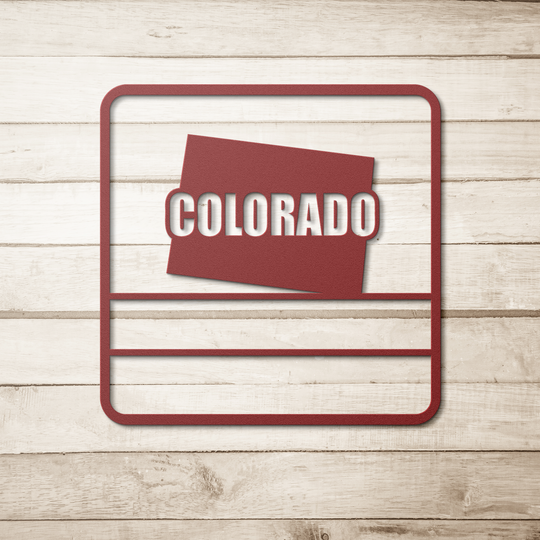 Die-Cut Metal Signs custom map of colorado