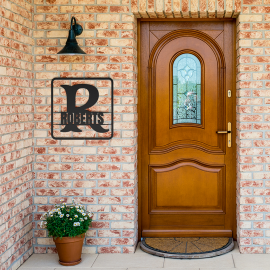 split monogram R personalized