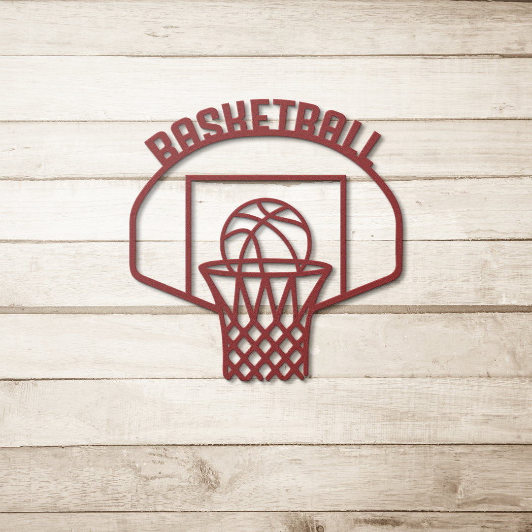 Basketball Metal Wall Art - Custom Sports Decor Gift