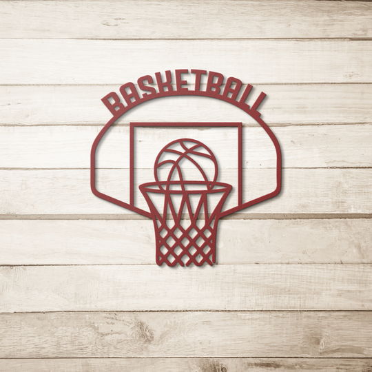 Basketball Metal Wall Art - Custom Sports Decor Gift