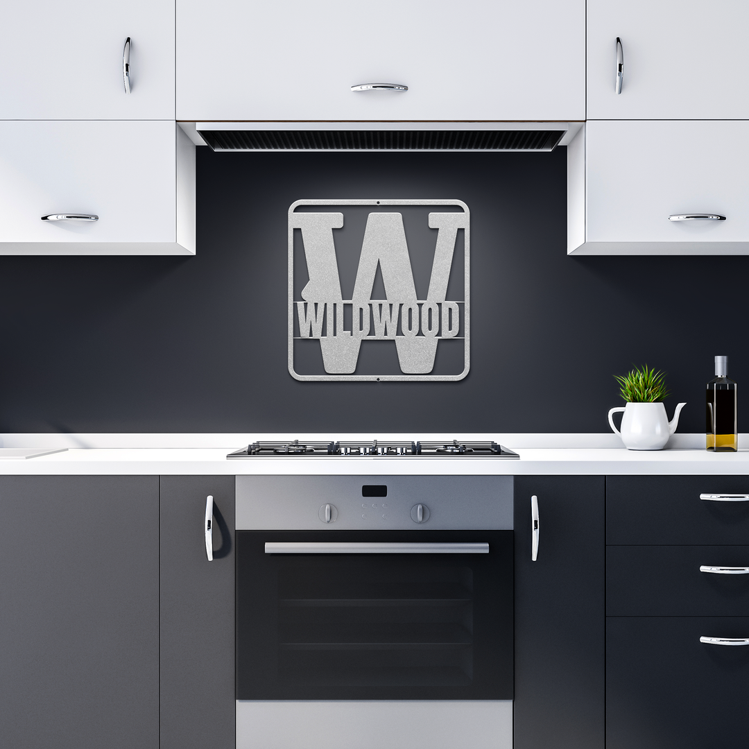 split monogram W PERSONALIZED - Tailored Wall Expressions