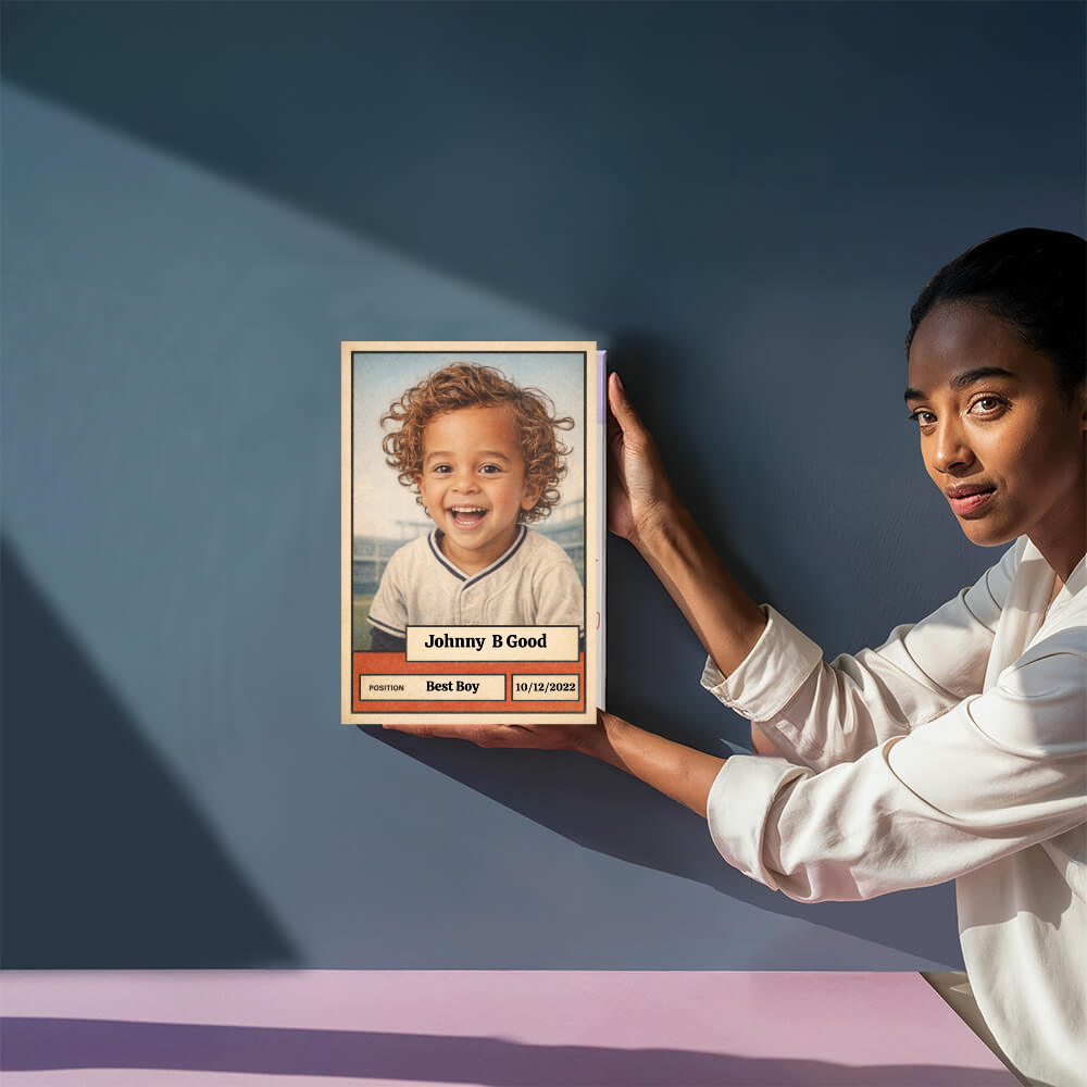 Custom Baseball Card Canvas - Personalized Sports Artwork