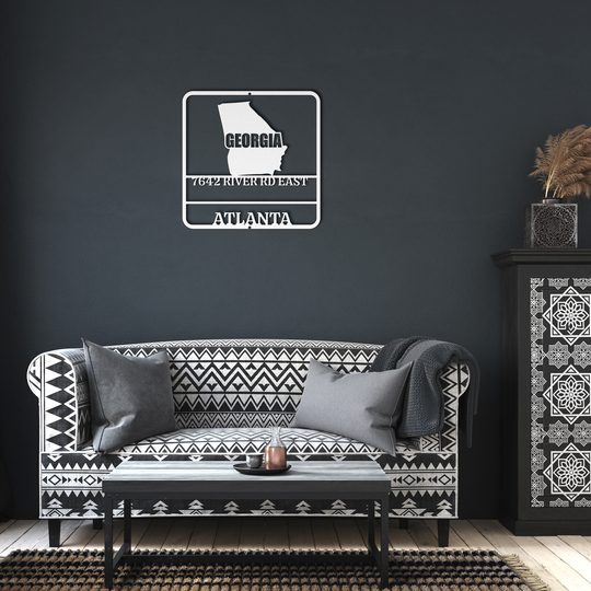 Personalized Georgia Metal Sign - Home Decor Gift