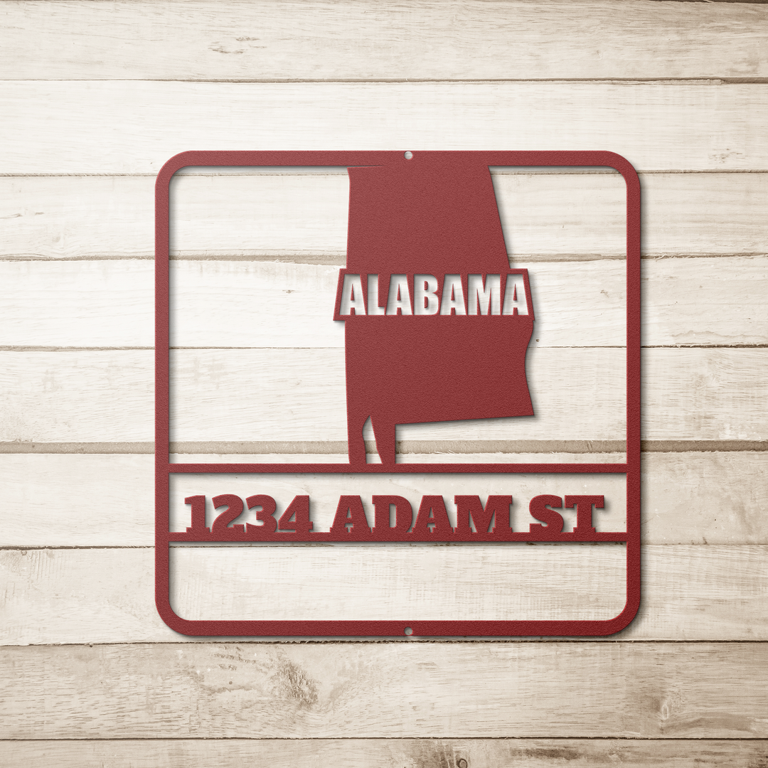 Alabama Customized Metal state map, personalized