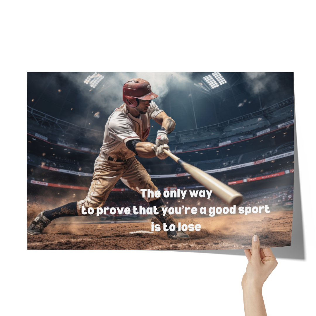 Poster: 36x24 baseball player,motovational ,inspirational Wall Art AnywherePOD