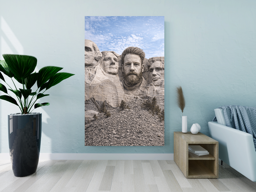 Custom Photo Canvas Print - Mount Rushmore Style Artwork