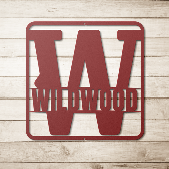 split monogram W PERSONALIZED - Tailored Wall Expressions