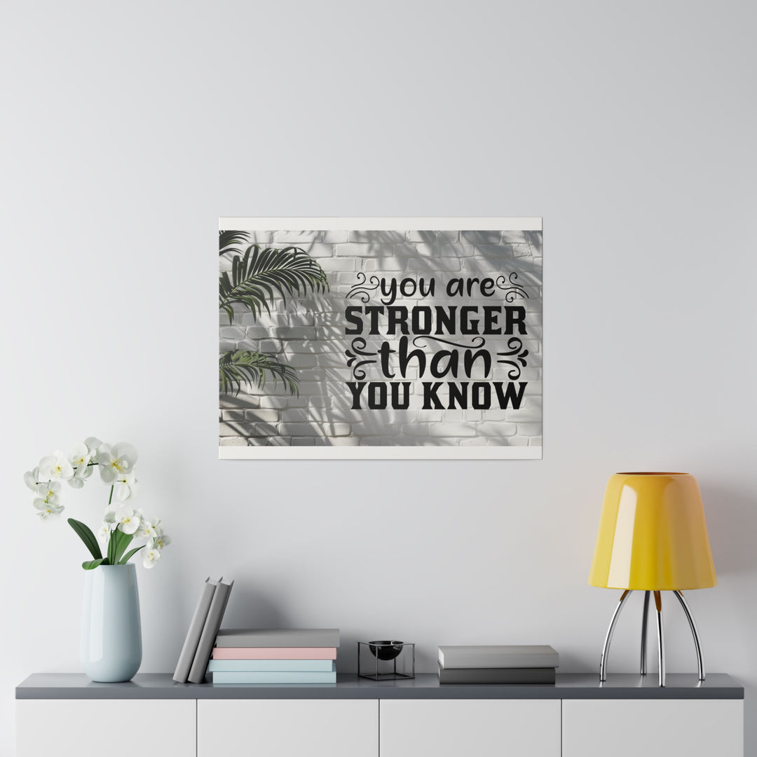 Matte Canvas, Stretched, 0.75" you are strong: inspirational