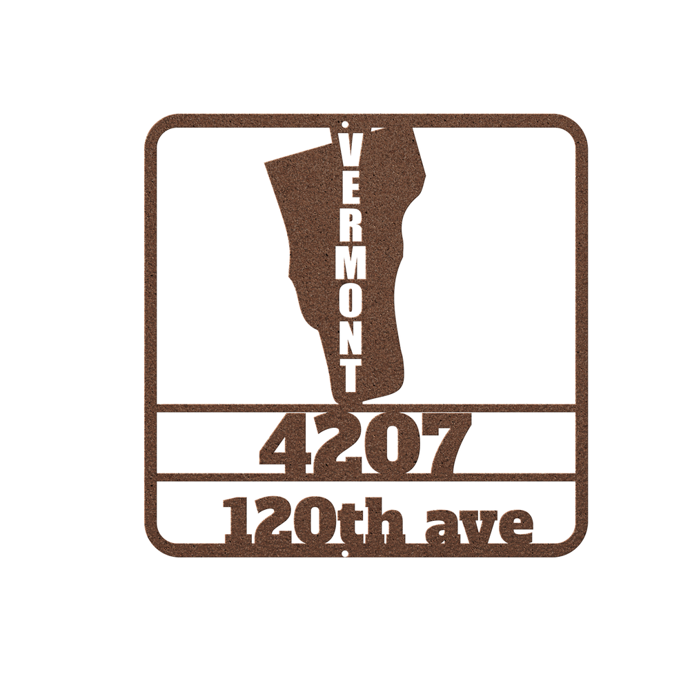 Vermont Metal Wall Art - Custom State Outdoor Decor