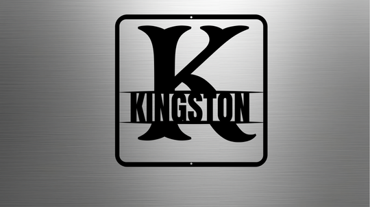 split monogram K PERSONALIZED