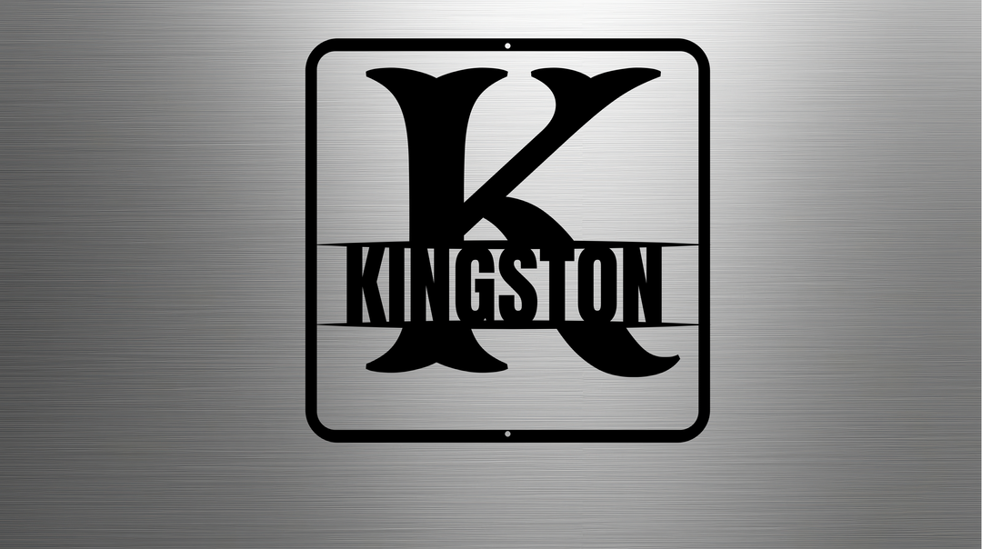 split monogram K PERSONALIZED