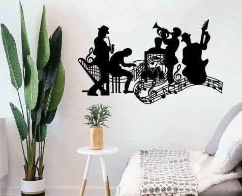 Metal Music Band Wall Art - Jazz Musician Decor