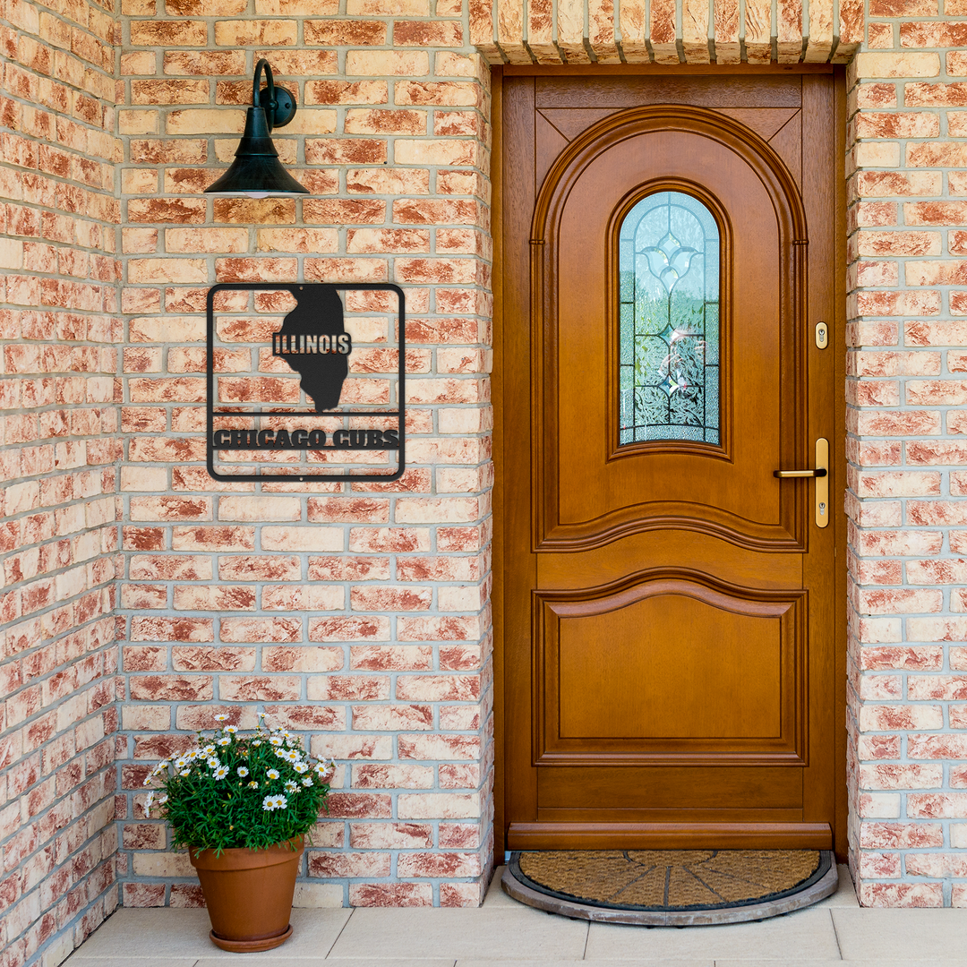 Custom Metal State Sign - Personalized Illinois Decor