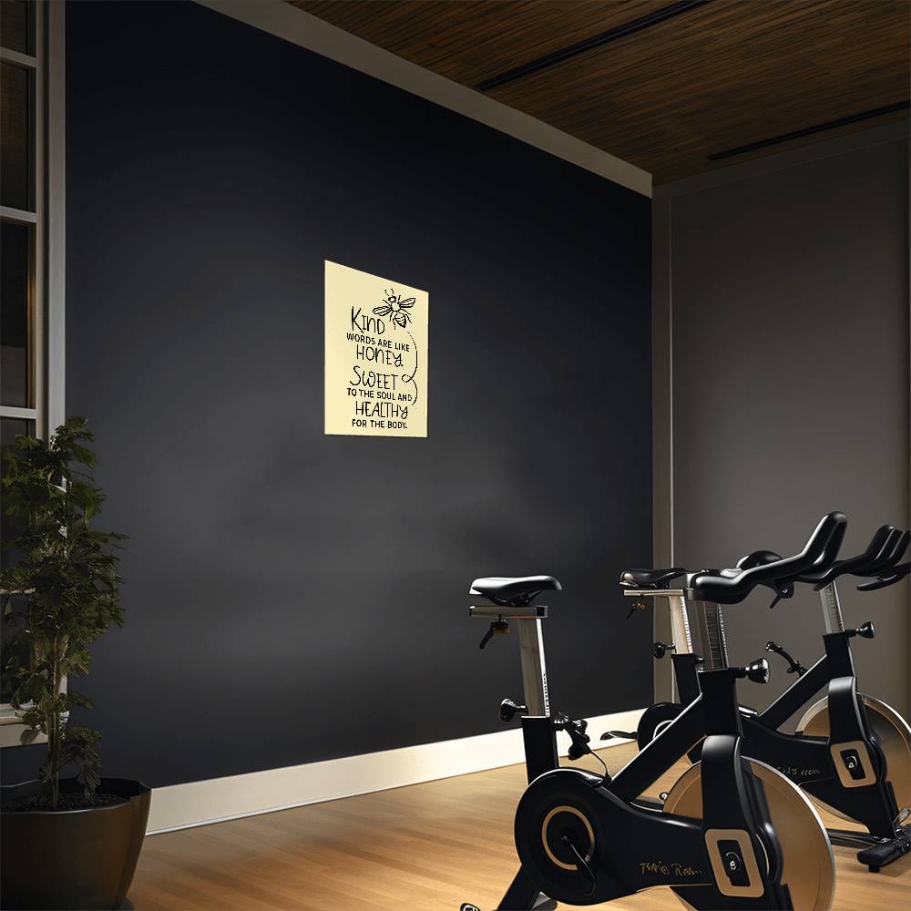 Inspirational Bee Metal Art Print - High Gloss Wall Decor