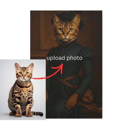 Custom pet Renaissance Portrait Canvas - Unique Pet Art