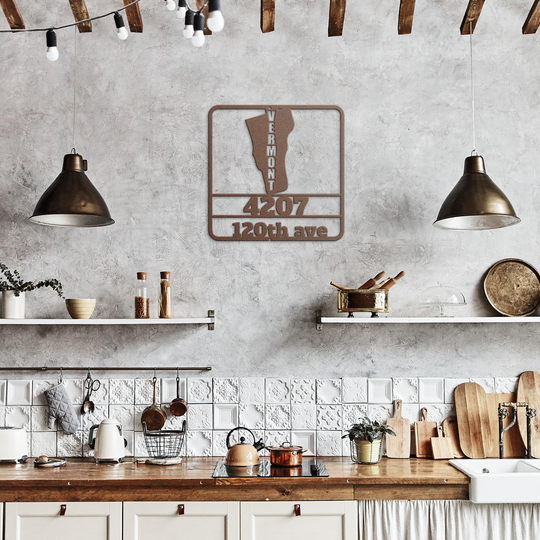 Vermont Metal Wall Art - Custom State Outdoor Decor