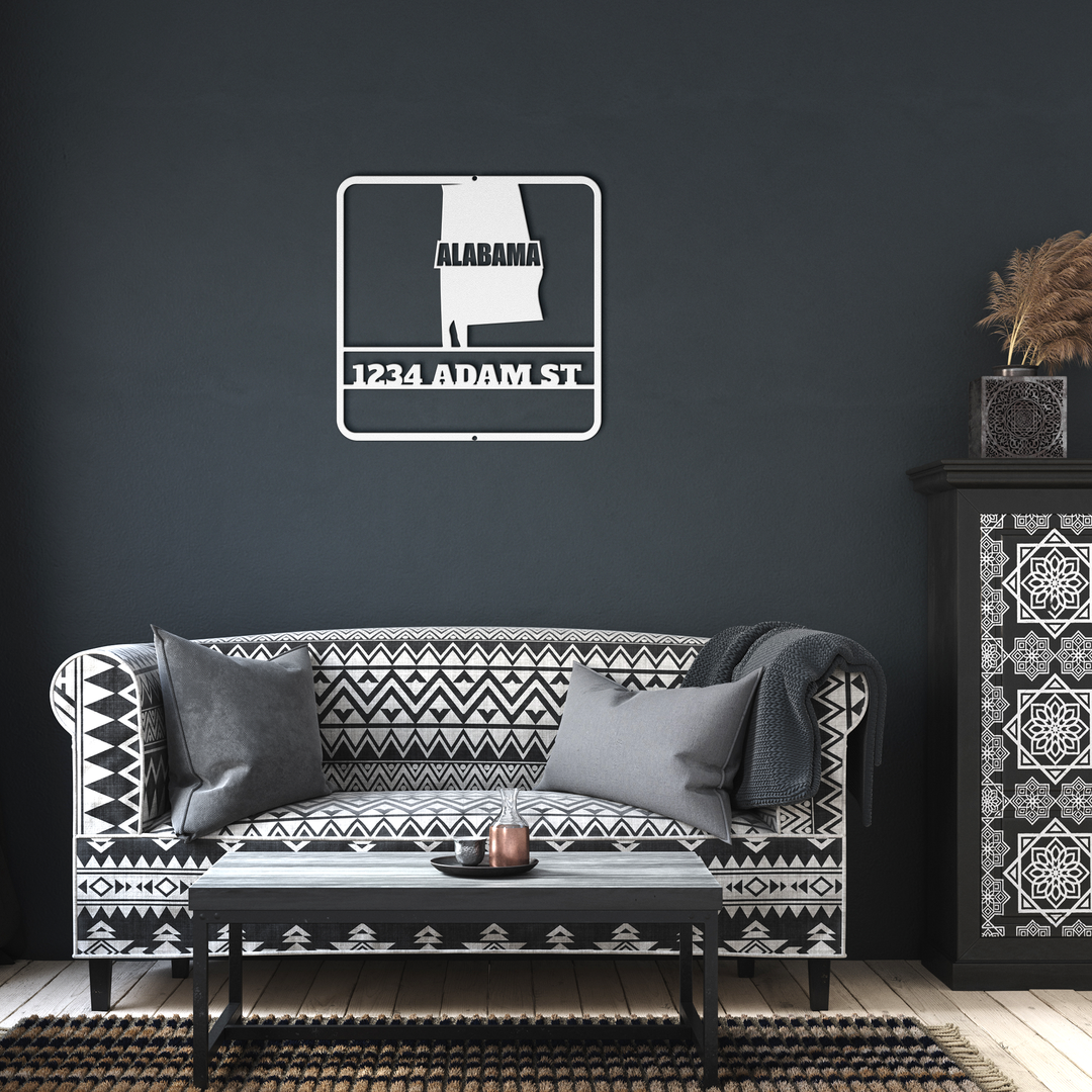 Alabama Customized Metal state map, personalized