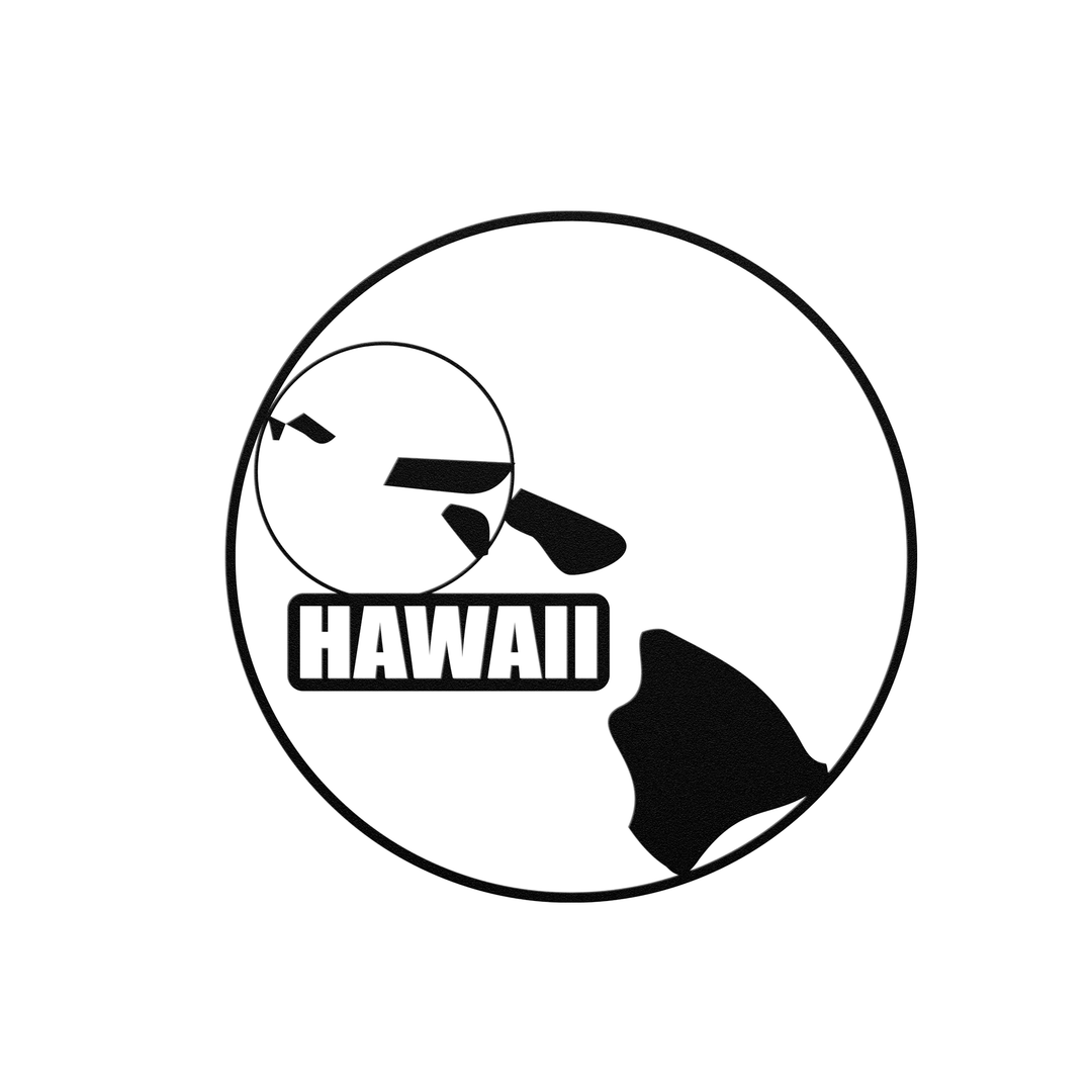 Hawaii Themed Custom Metal Wall Art - map Decor