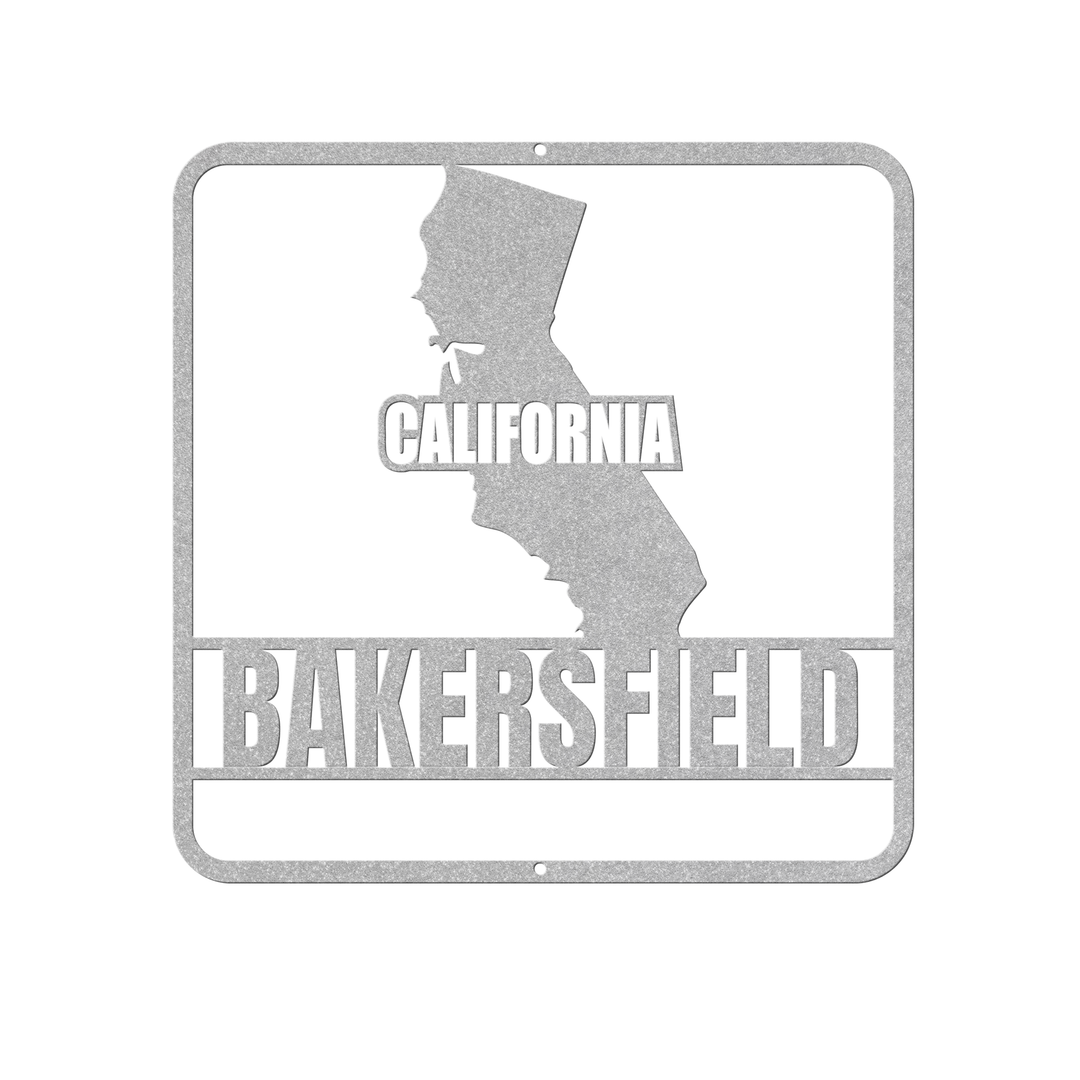 California Custom Metal State Sign, Personalized Wall Art