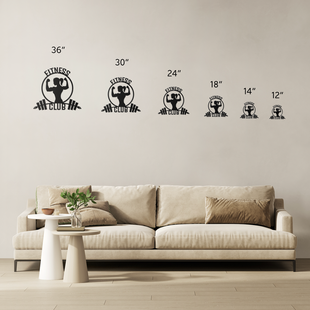 Custom Metal Gym Signs - Women's Fitness Decor - Tailored Wall Expressions